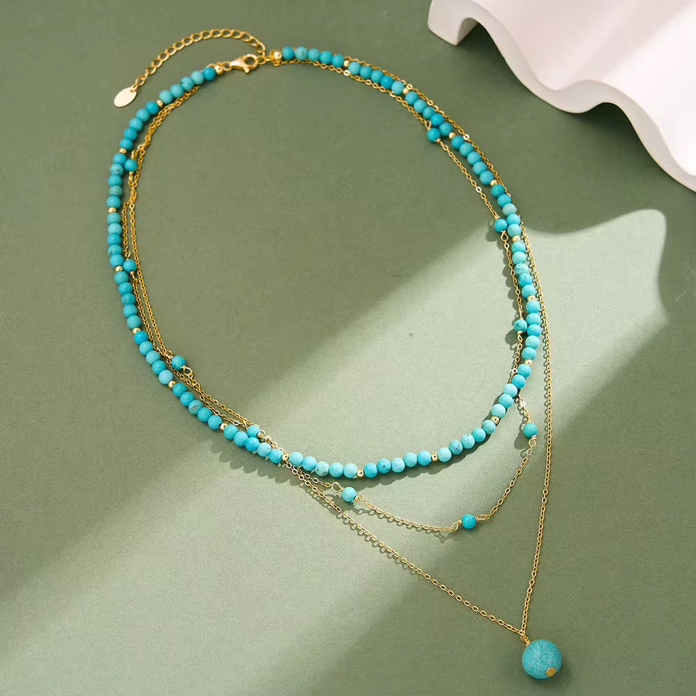 Turquoise Necklace 925 Sterling Silver
