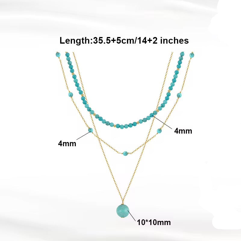 Turquoise Necklace 925 Sterling Silver