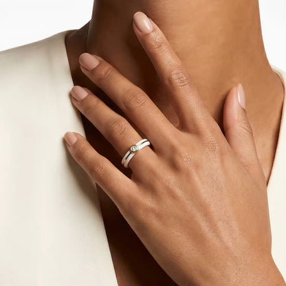 Ceramic CZ Ring Stainless Steel