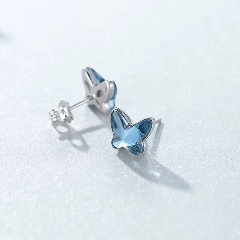 Swarovski Butterfly Stud Earrings 925 Sterling Silver