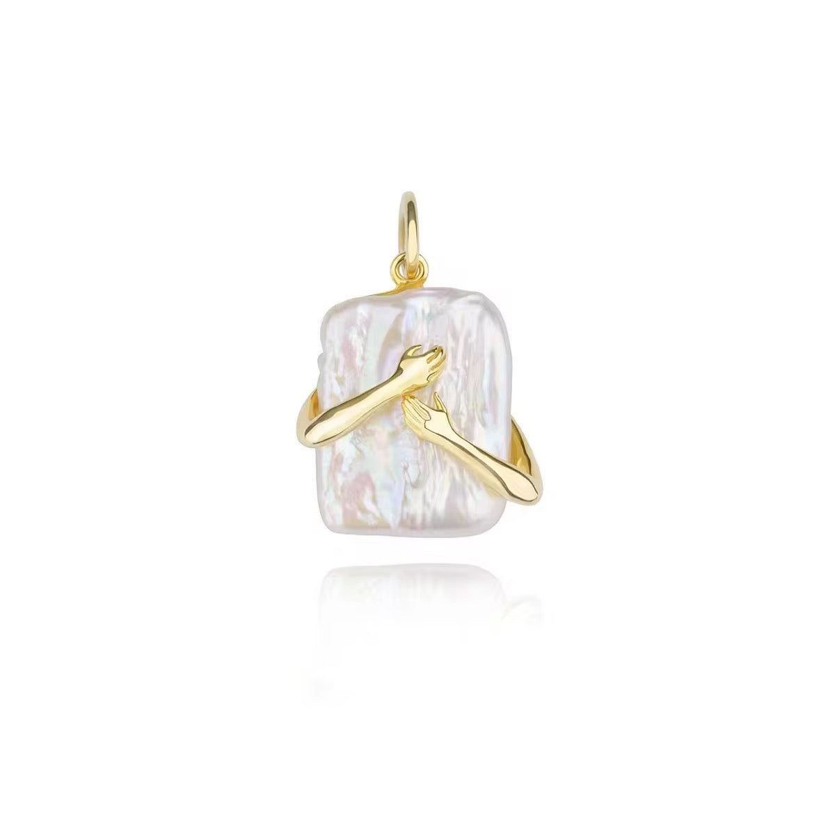 Pearl Hug Pendant Necklace