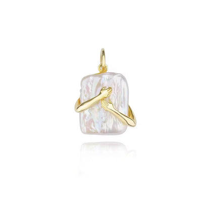 Pearl Hug Pendant Necklace