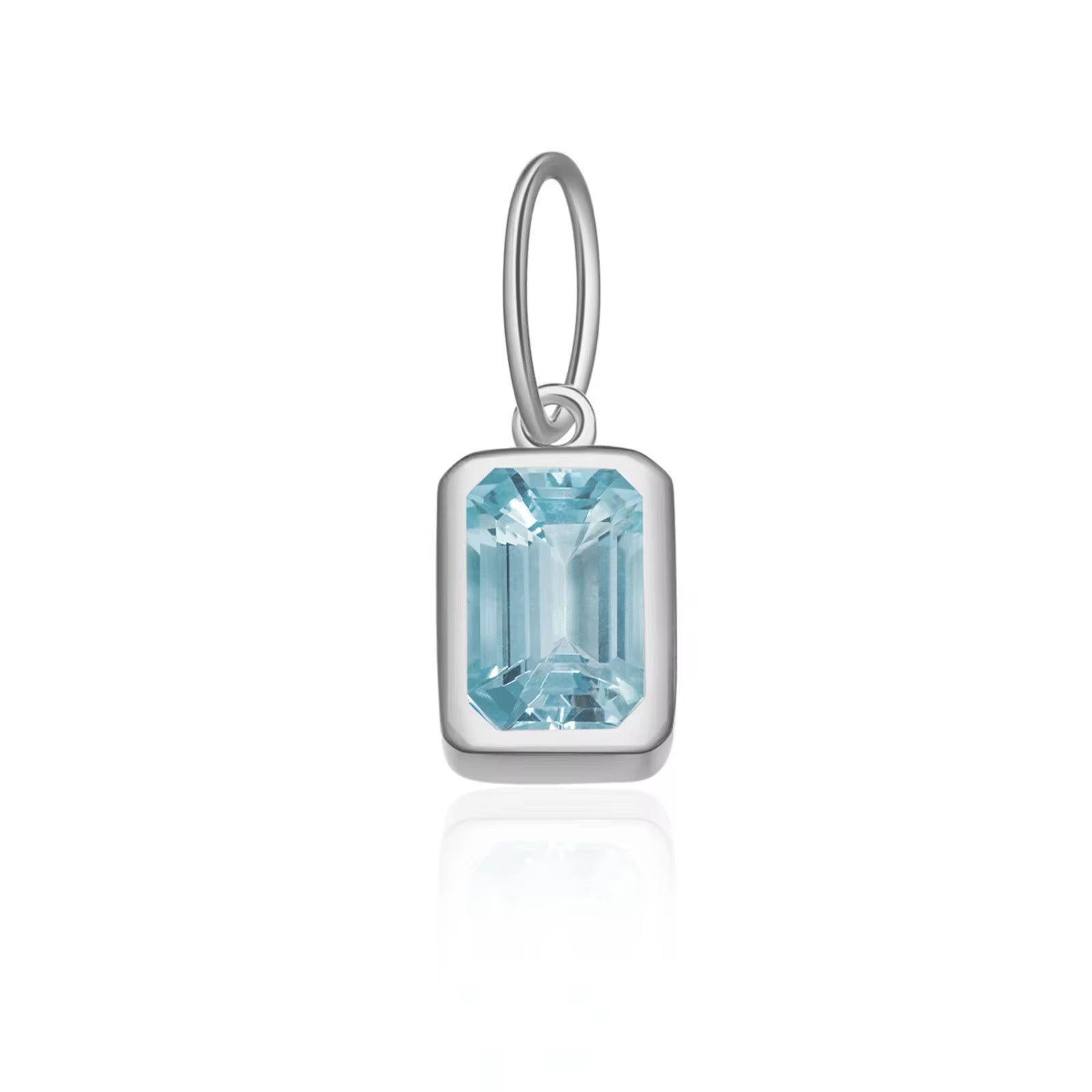Birthstone Charm 925 Sterling Silver