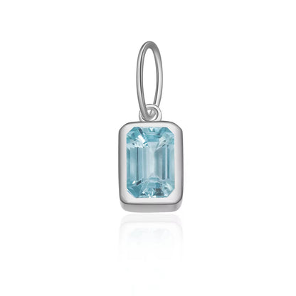 Birthstone Charm 925 Sterling Silver