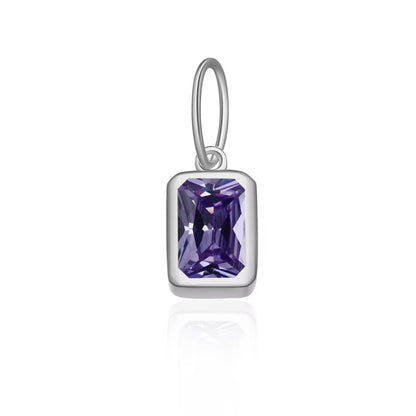 Birthstone Charm 925 Sterling Silver