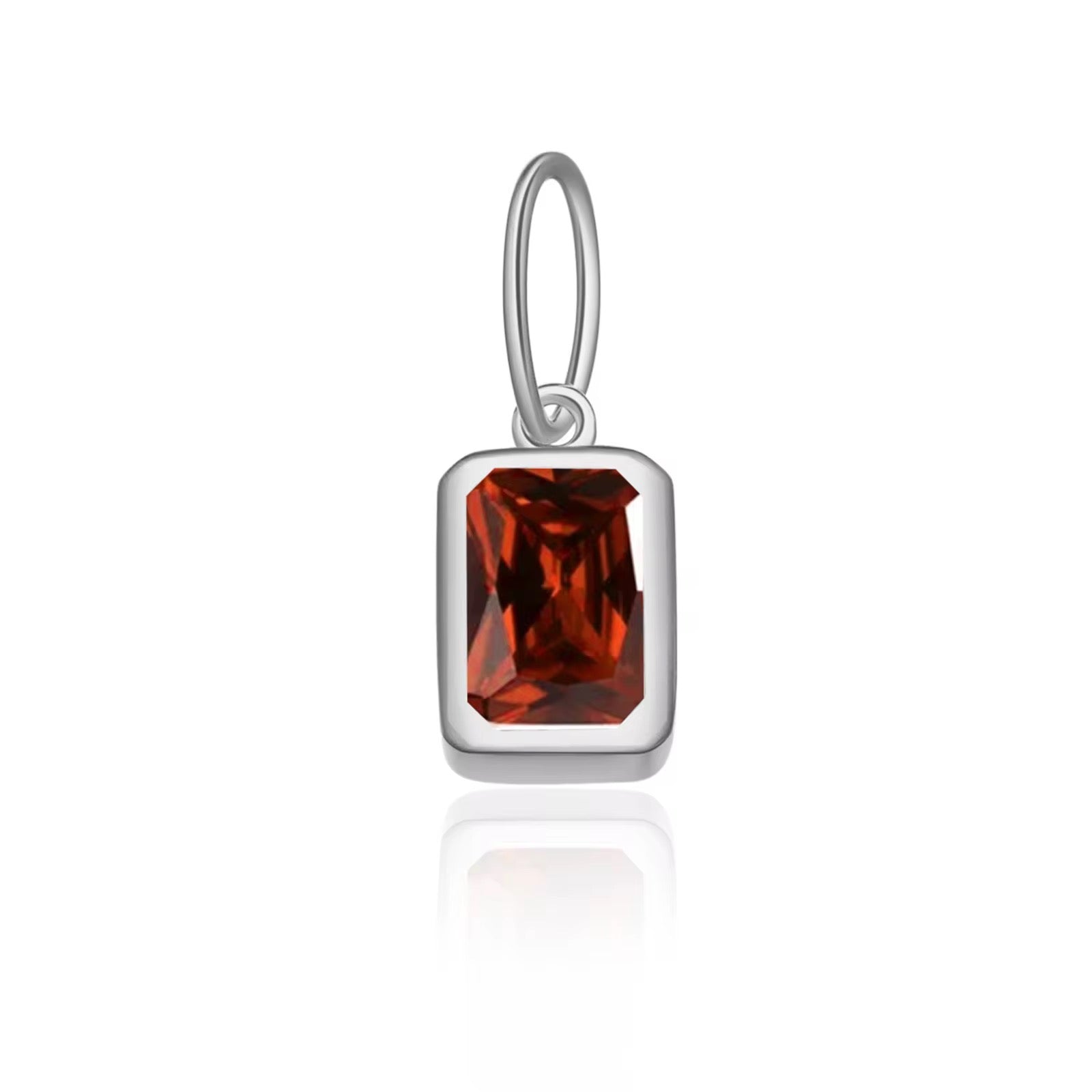 Birthstone Charm 925 Sterling Silver