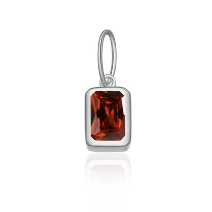 Birthstone Charm 925 Sterling Silver