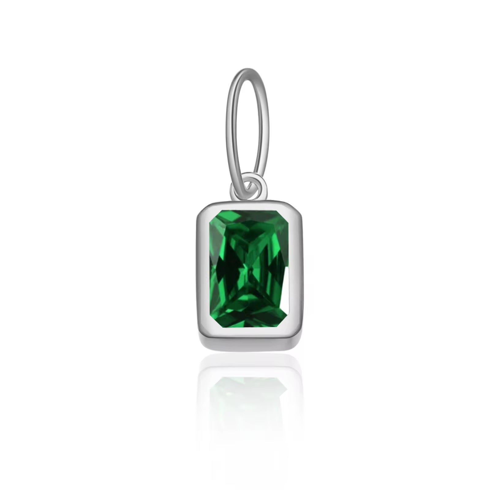 Birthstone Charm 925 Sterling Silver