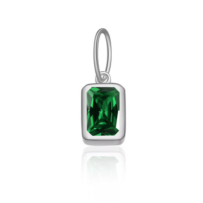 Birthstone Charm 925 Sterling Silver