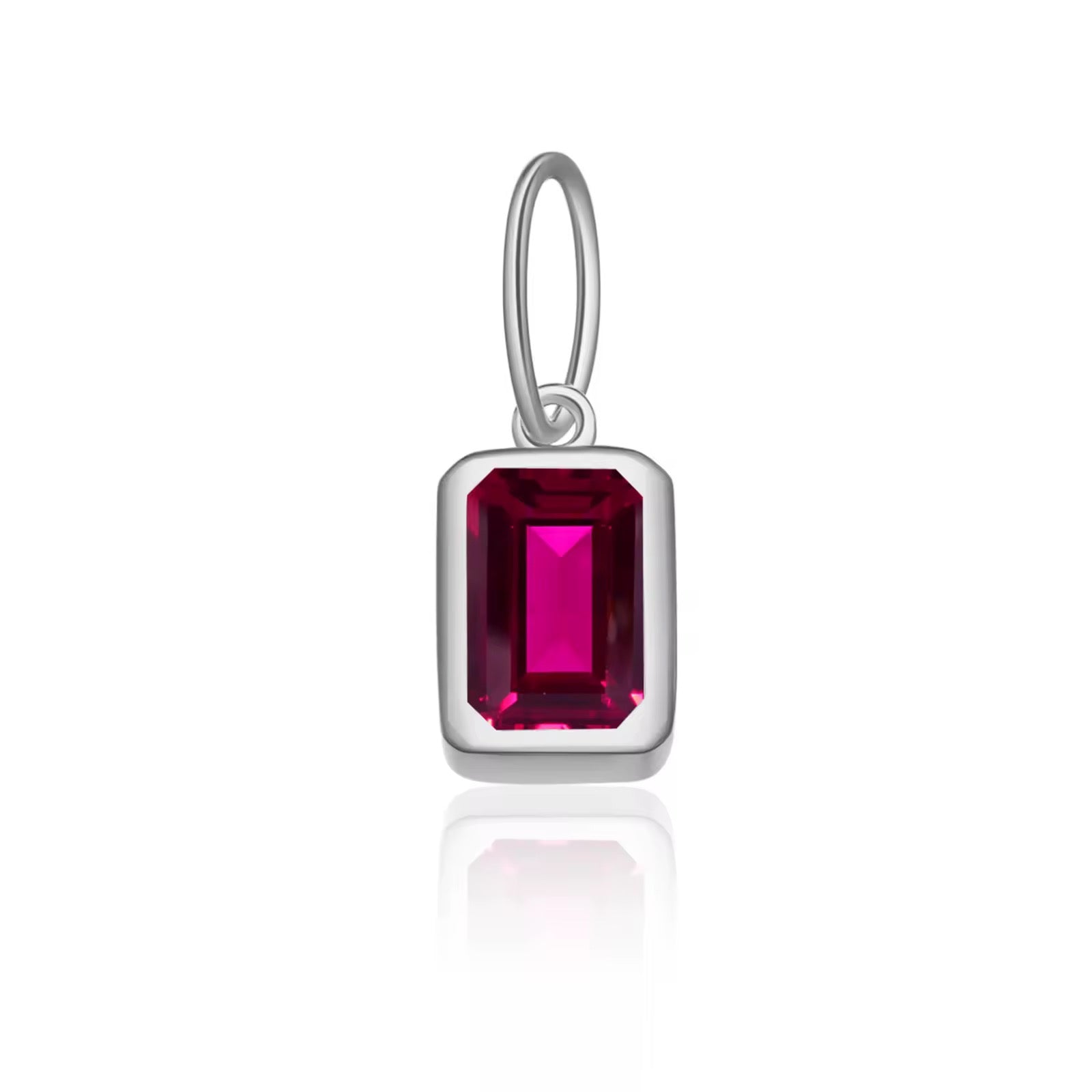 Birthstone Charm 925 Sterling Silver