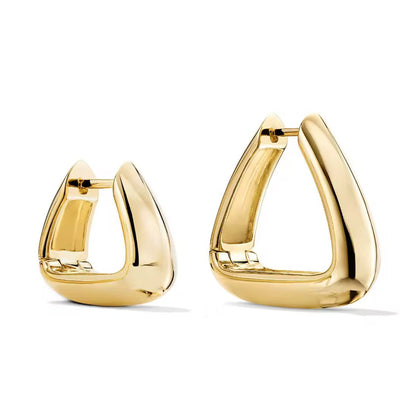 Trapezoid Huggie earrings