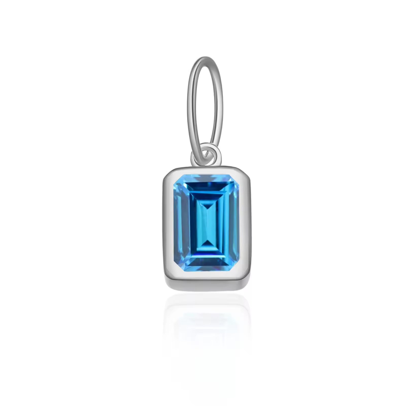 Birthstone Charm 925 Sterling Silver
