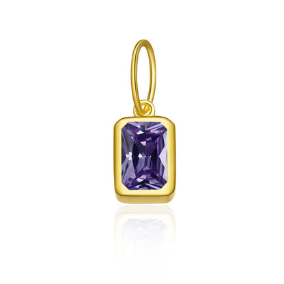 Birthstone Charm 925 Sterling Silver