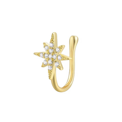 Starburst Nose Ring — 14K Gold Plated Sterling Silver