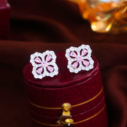 Four-Leaf Clover Stud Earrings Sterling Silver