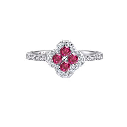 Four-Leaf Clover Ring Sterling Silver