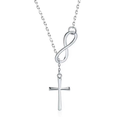 Cross & Infinity Necklace Sterling Silver