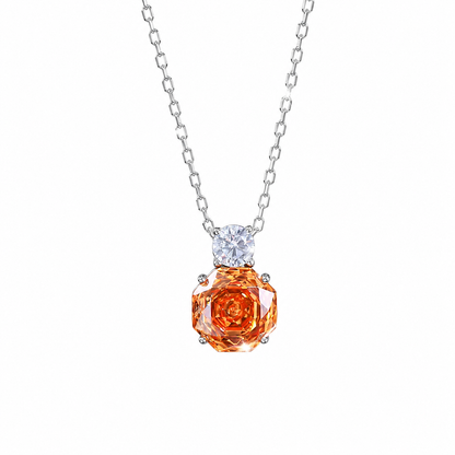 Champagne Rose CZ Pendant Necklace