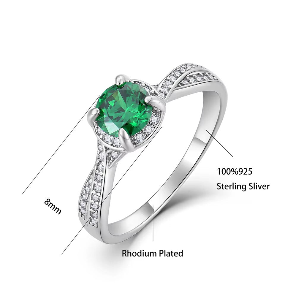Crossover Pavé CZ Ring Sterling Silver