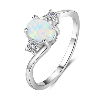 Opal ring Sterling Silver