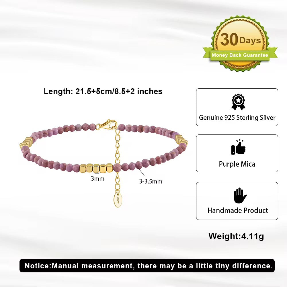Purple Mica Anklet