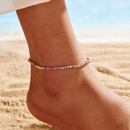 Purple Mica Anklet