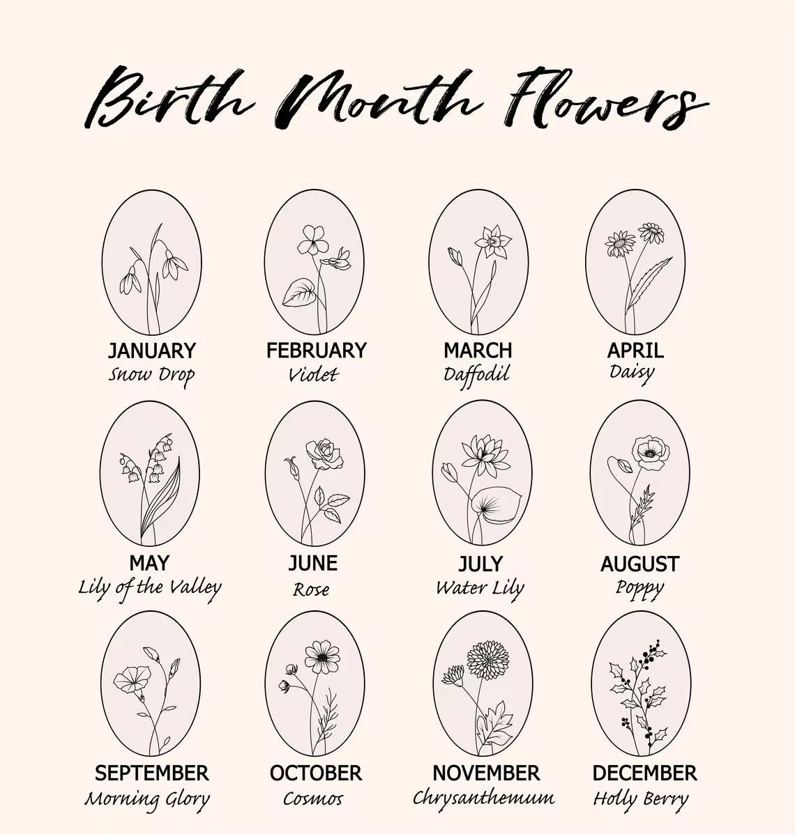 Birth-flower Necklace