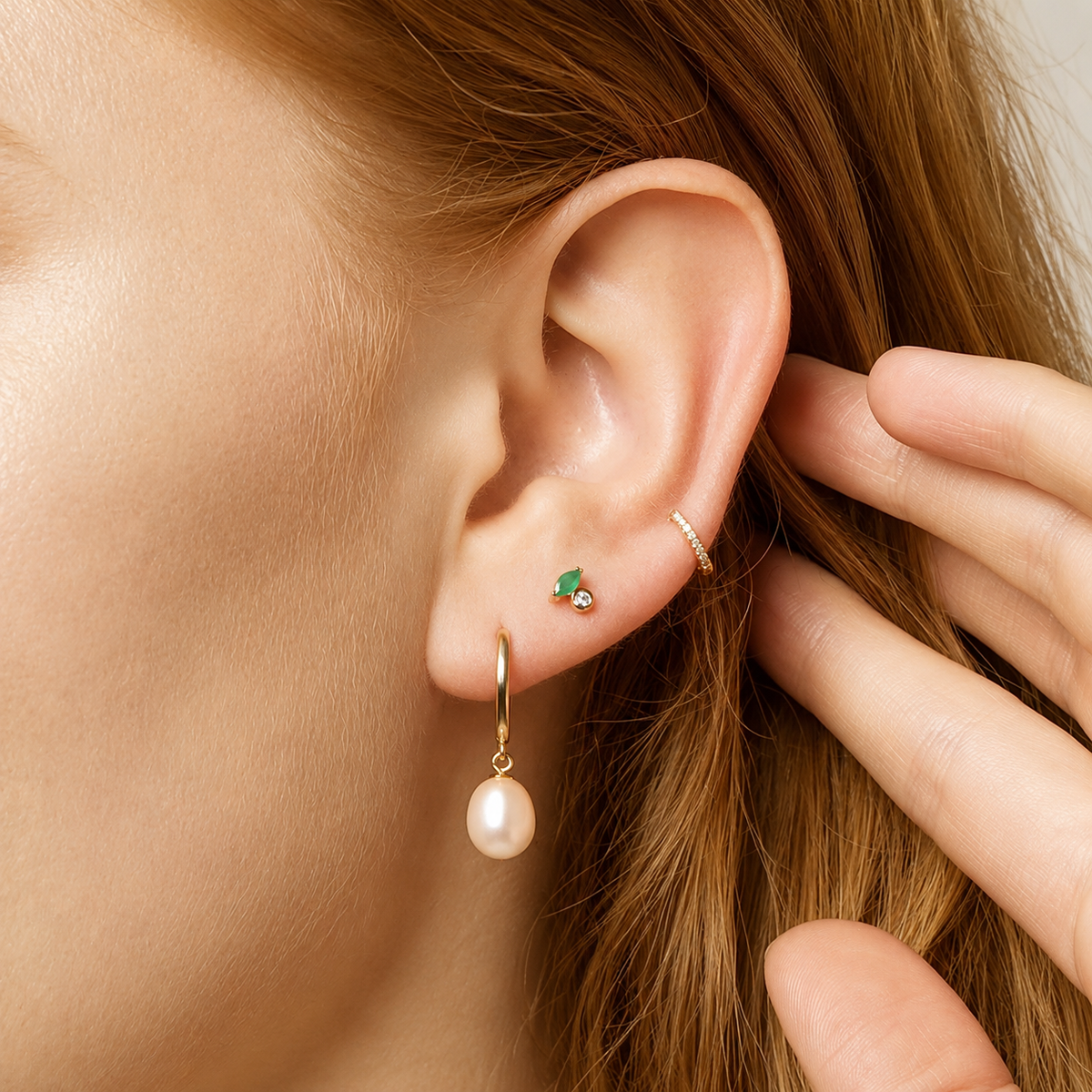 Freshwater Pearl Dangle Earrings — Sterling Silver, photo 2