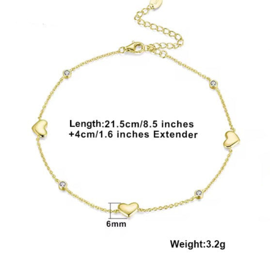 Heart Anklet