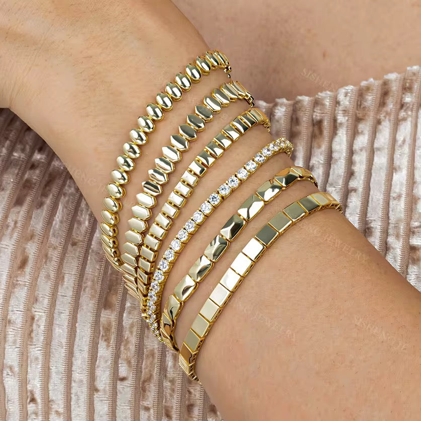 Chunky Plain Tennis Bracelet