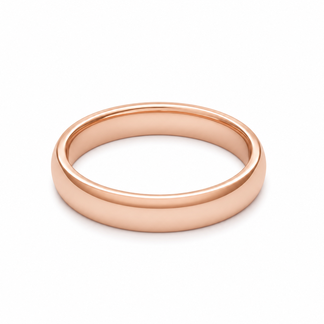 Titanium Rose Gold Couples Ring — Men's