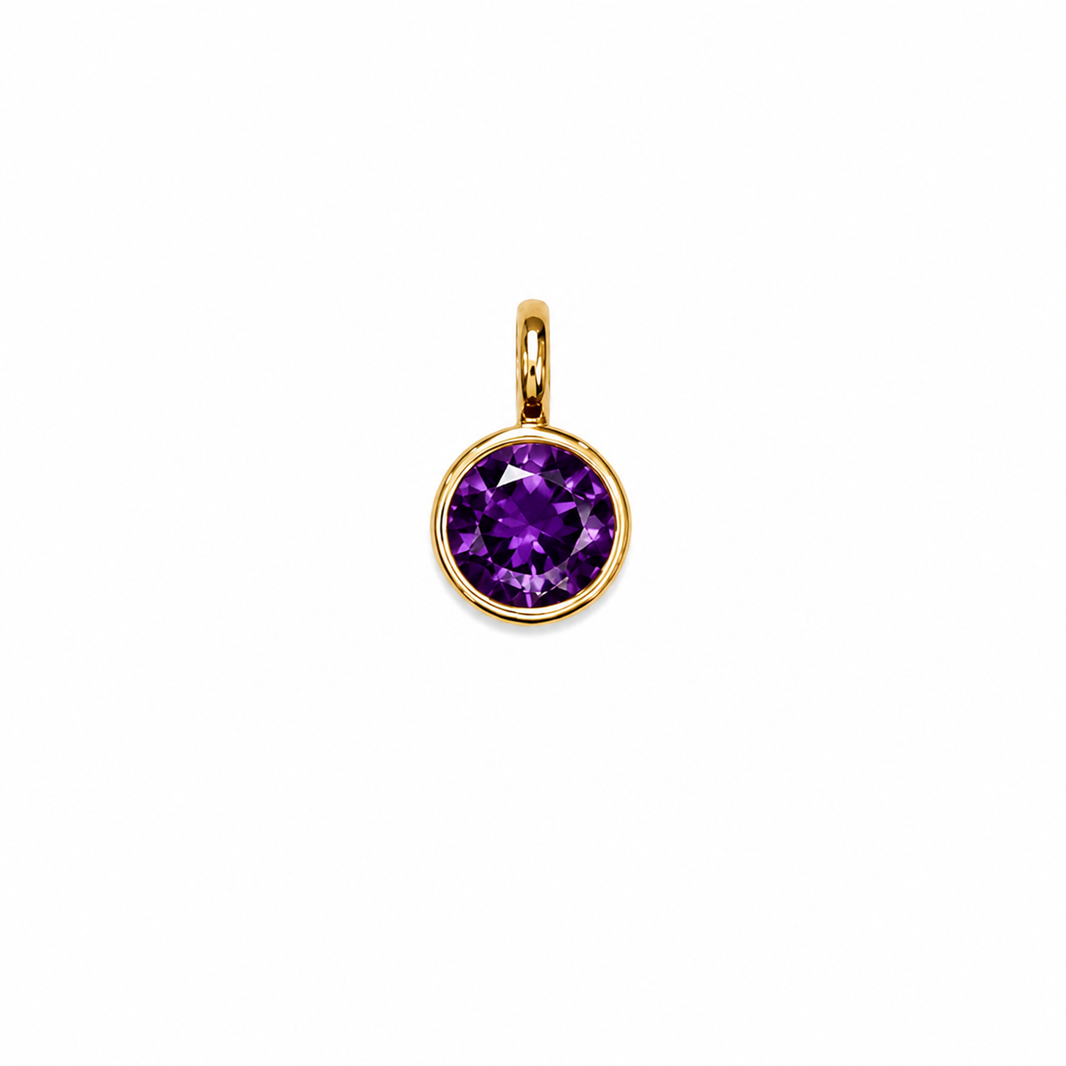 Colour CZ Charm, Gold-Plated