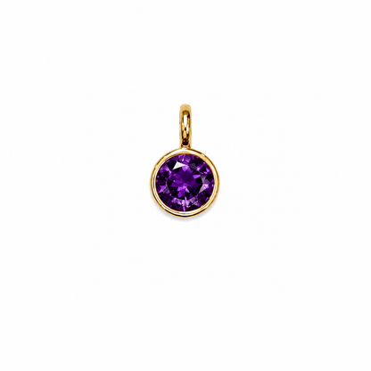 Colour CZ Charm, Gold-Plated