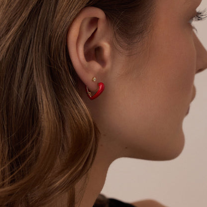 Heart Hoop Earrings