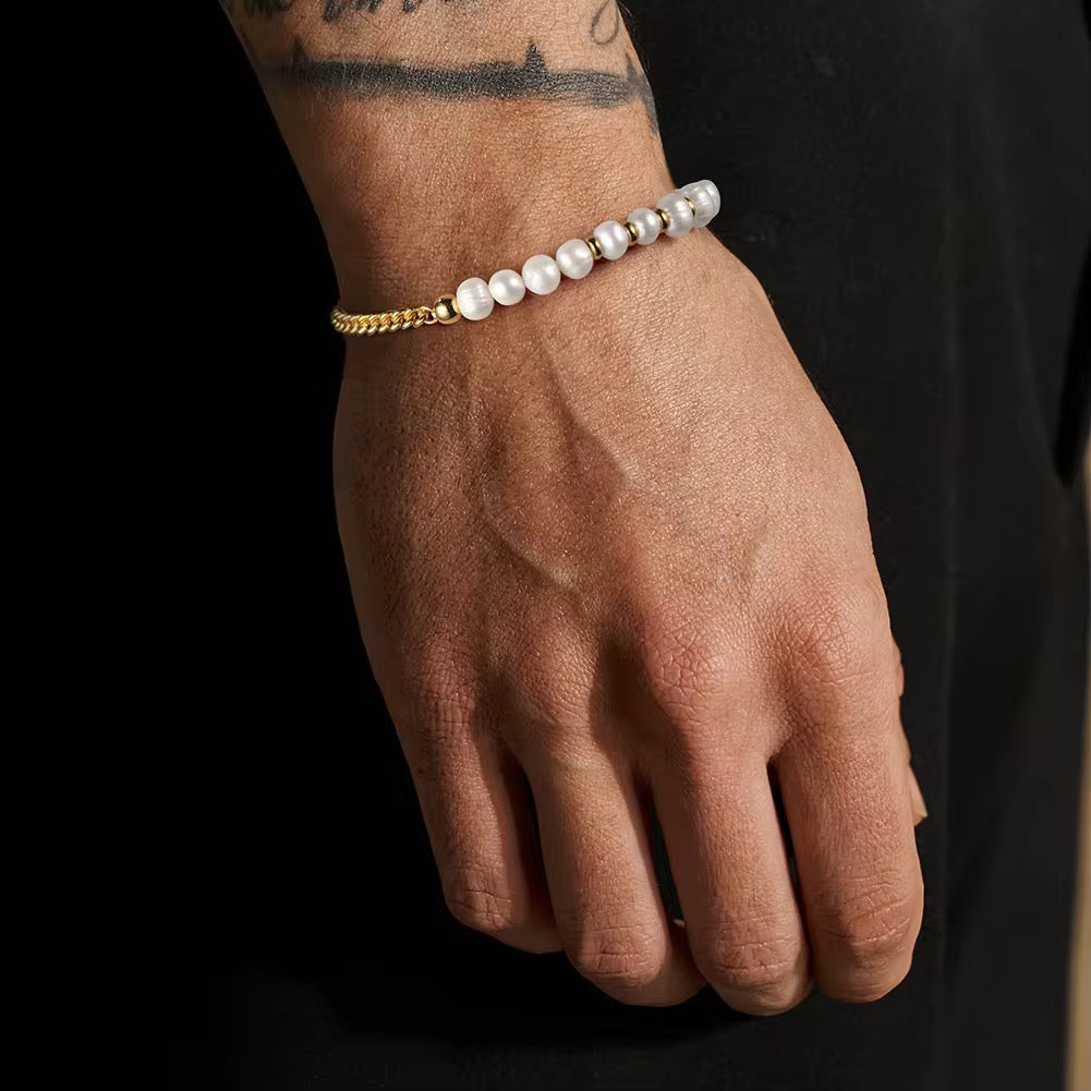 Men Pearl Bracelet