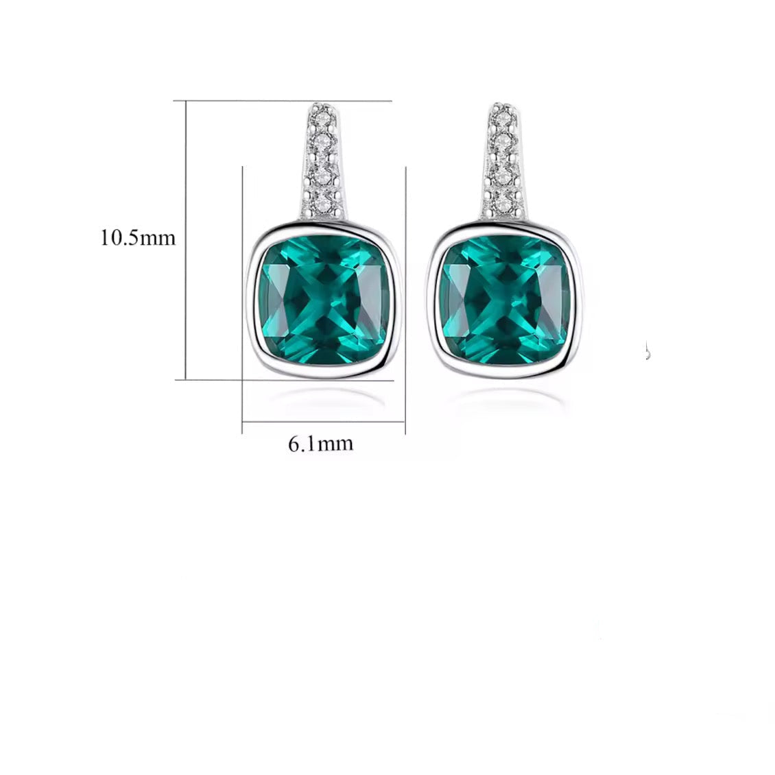 Tiny Emerald Green Stud Earrings