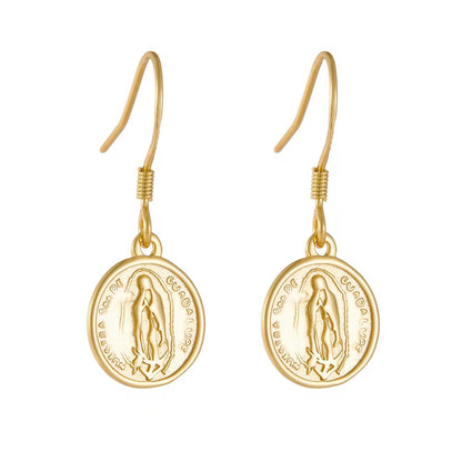 Retro Circle Coin Earrings