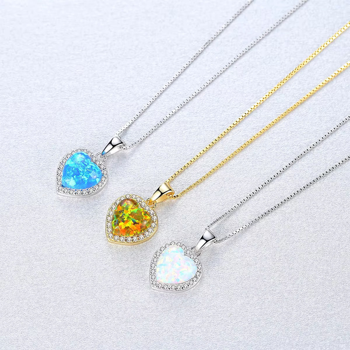 Heart Opal Necklace