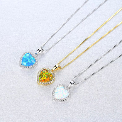 Heart Opal Necklace