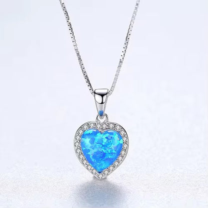 Heart Opal Necklace