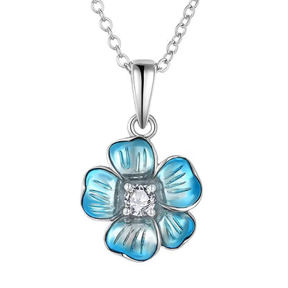 Enamel Flower Necklace