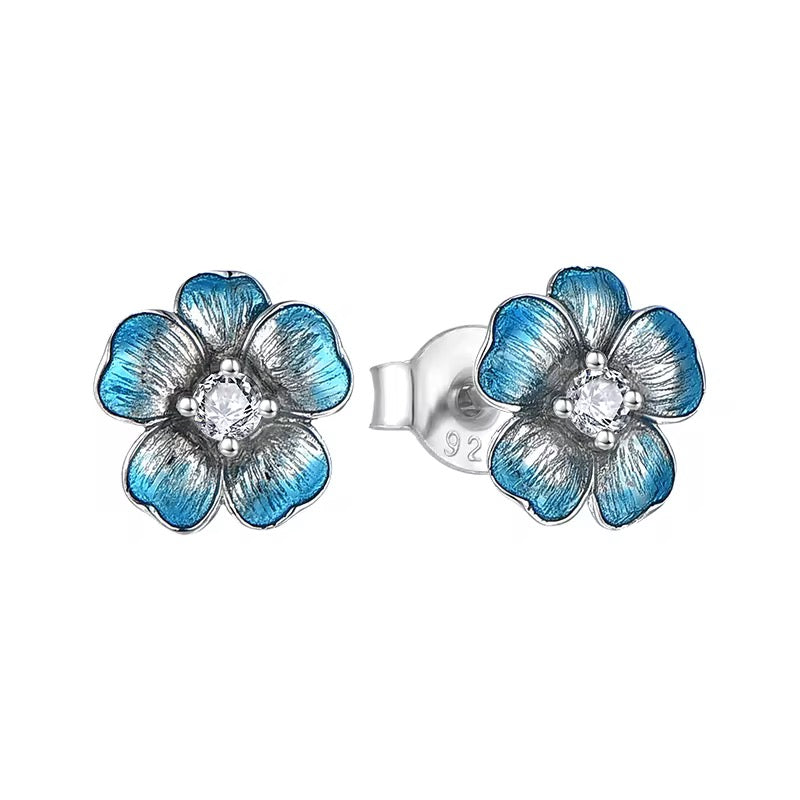 Enamel Flower Earrings
