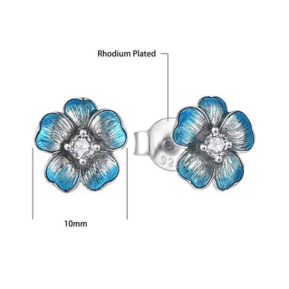 Enamel Flower Earrings