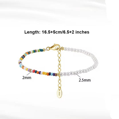 Vintage Shell Pearl Colourful Bracelet