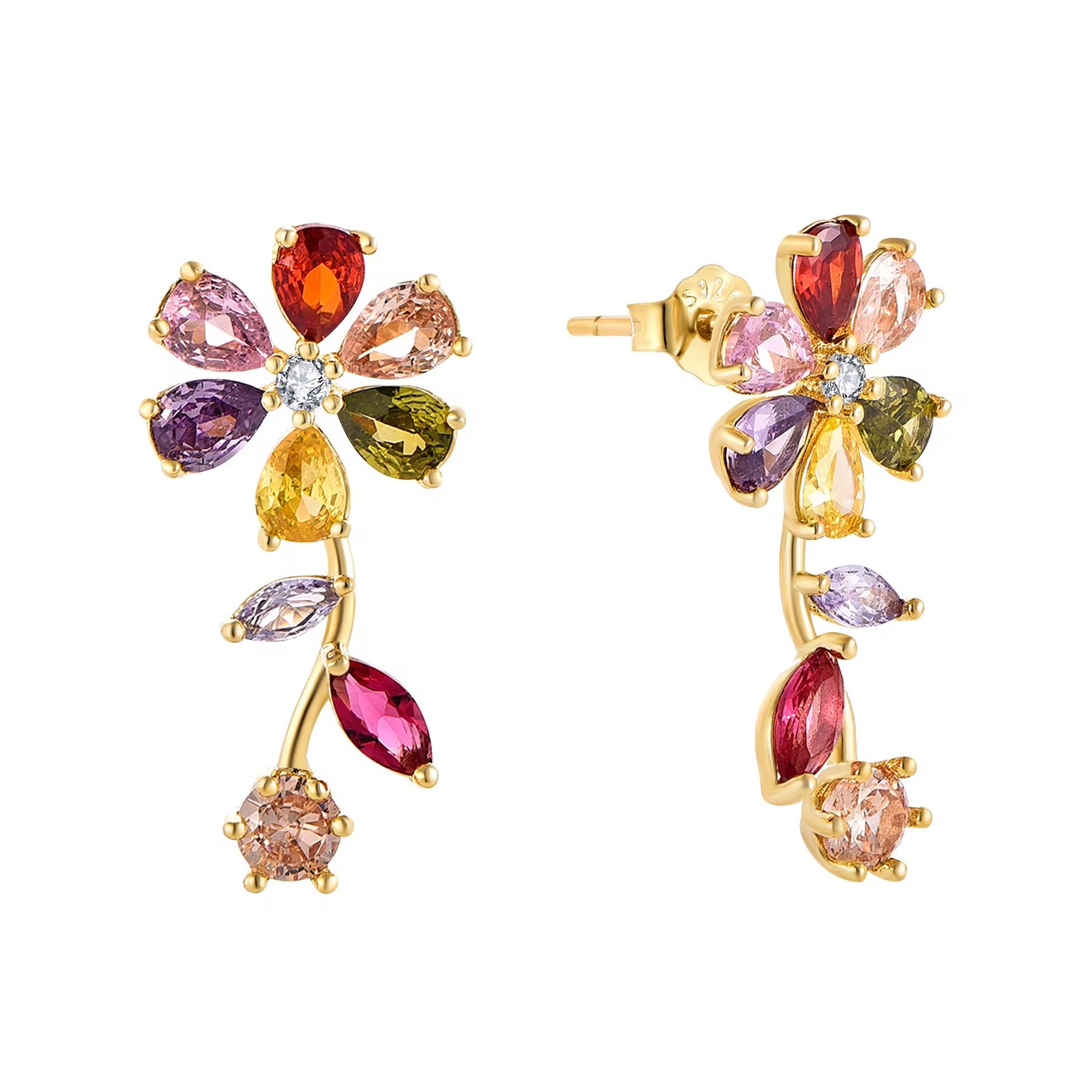 Multi color CZ Earrings