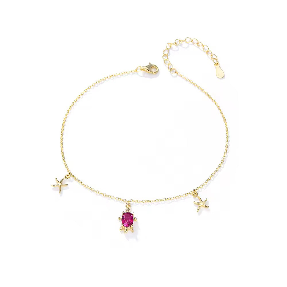 Turtle Charm Anklet