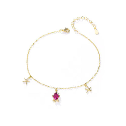 Turtle Charm Anklet