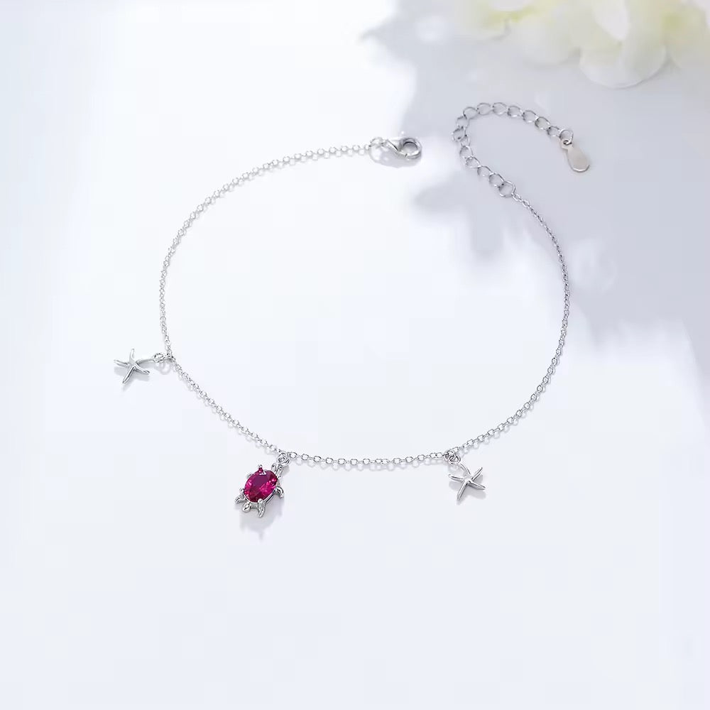 Turtle Charm Anklet