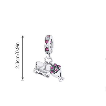 Graduation Hat & Flower Charm