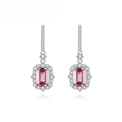 Pink Zircon Stud Earrings